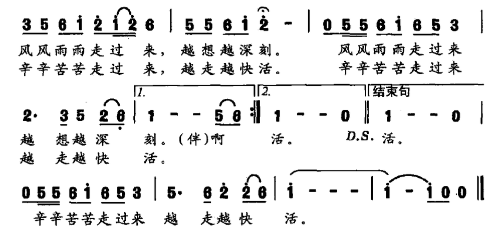 妈妈的嘱托（张矛 伊文琦词 徐豪曲）（2/2） -  简谱第1页