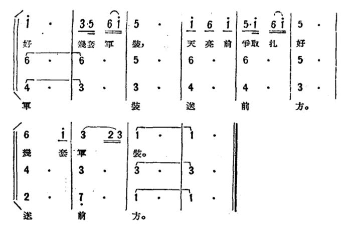 做好军装送前方（歌剧《星星之火》选曲）（3/3） -  简谱第1页