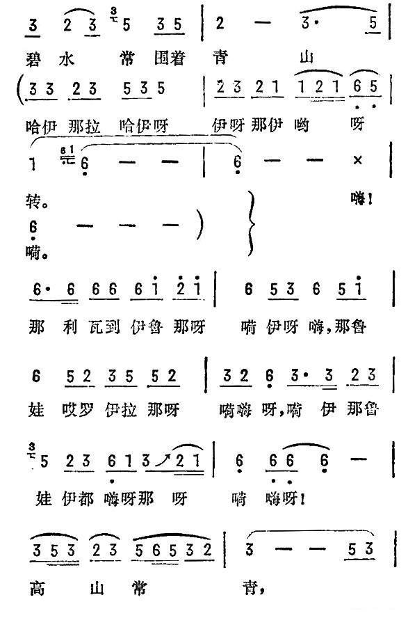 台湾民歌：阿里山的姑娘（3/6） -  简谱第1页