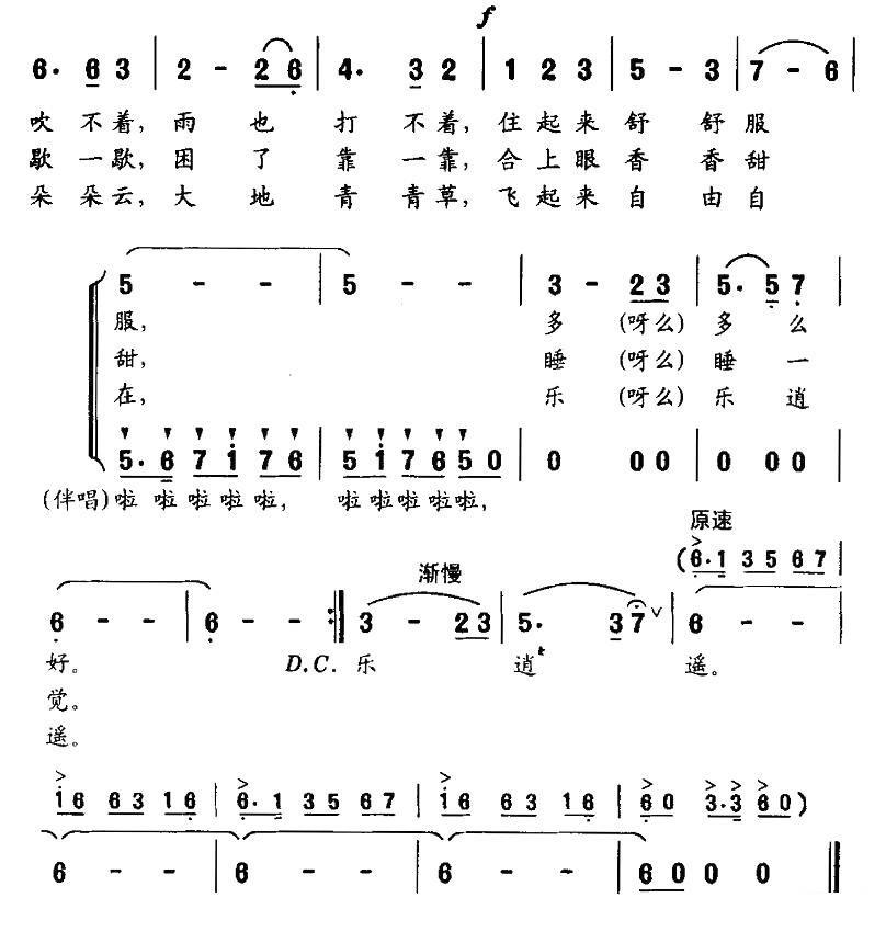 童声独唱+伴唱：我是一只幸福鸟（2/2） -  简谱第1页