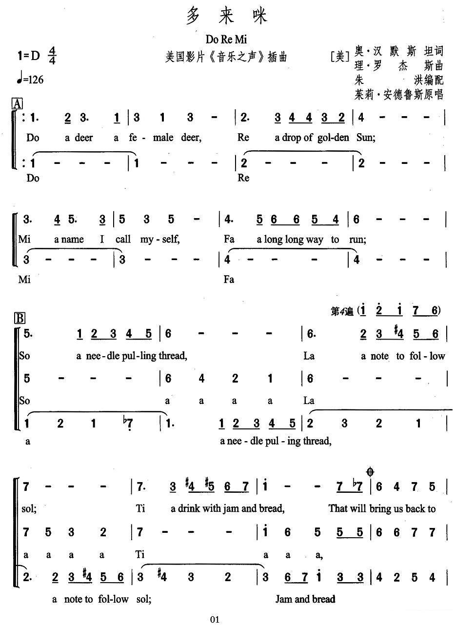 木鼓歌（陈锡文词 陈虎曲 女声三重唱）（6/9） -  简谱第1页