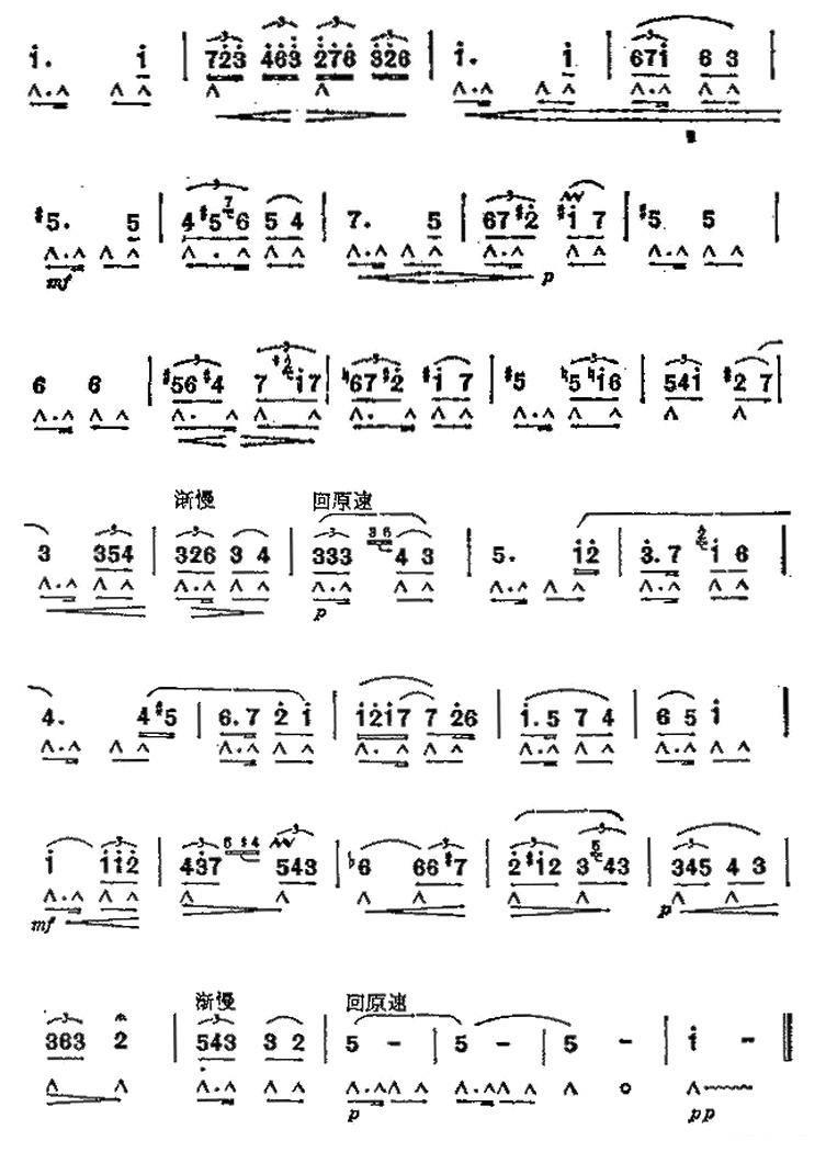 探戈舞曲（阿里贝尼斯曲） -  简谱第2页