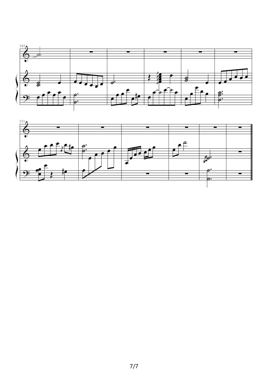 waltz（须釜俊一曲） -  简谱第4页