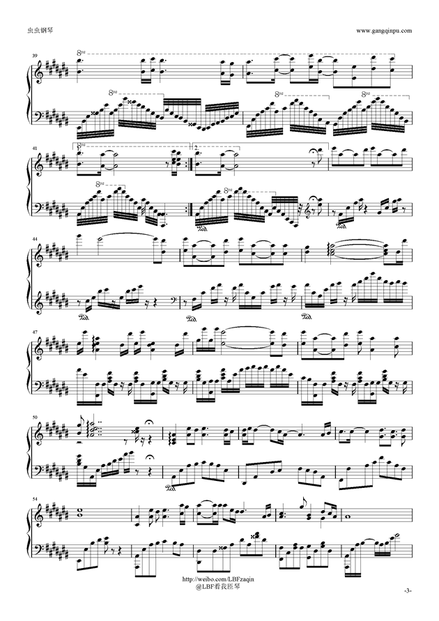 原点（连续剧《画江湖之不良人》片尾曲 钢琴谱） -  简谱第3页