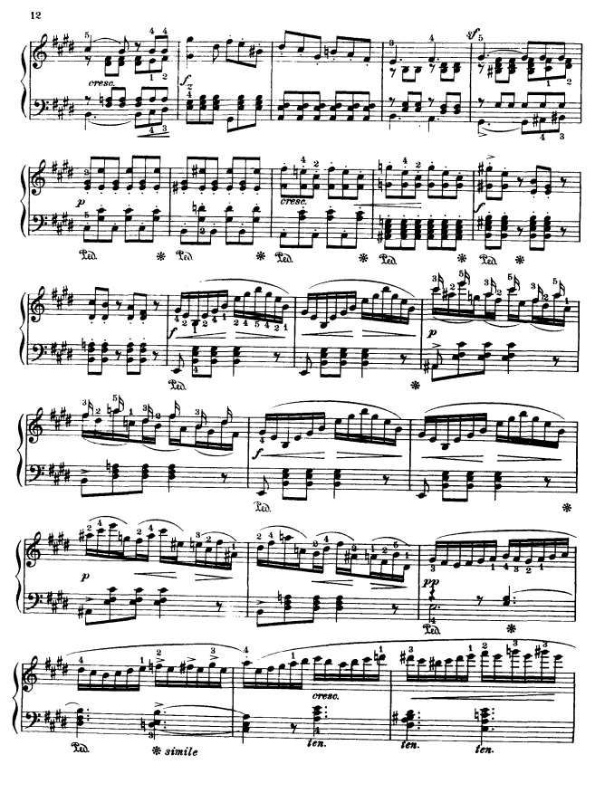 Rondo capriccioso（门德尔松曲） -  简谱第4页