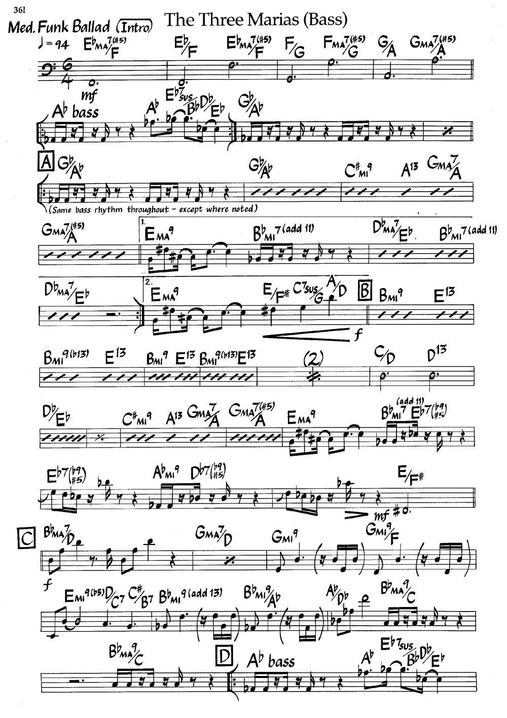 The Three Marias（爵士钢琴曲） -  简谱第2页