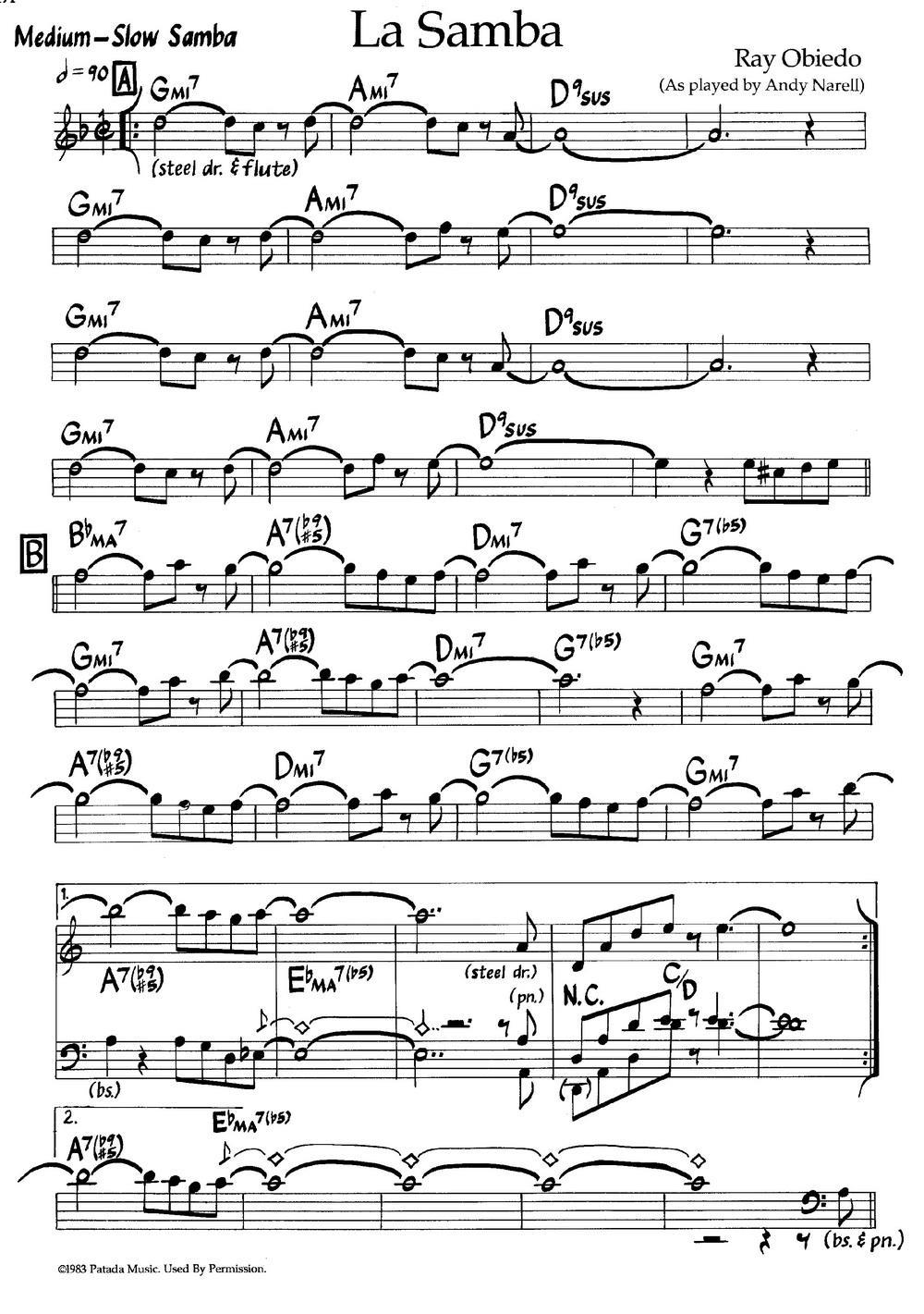 La Samba（爵士钢琴曲） -  简谱第1页
