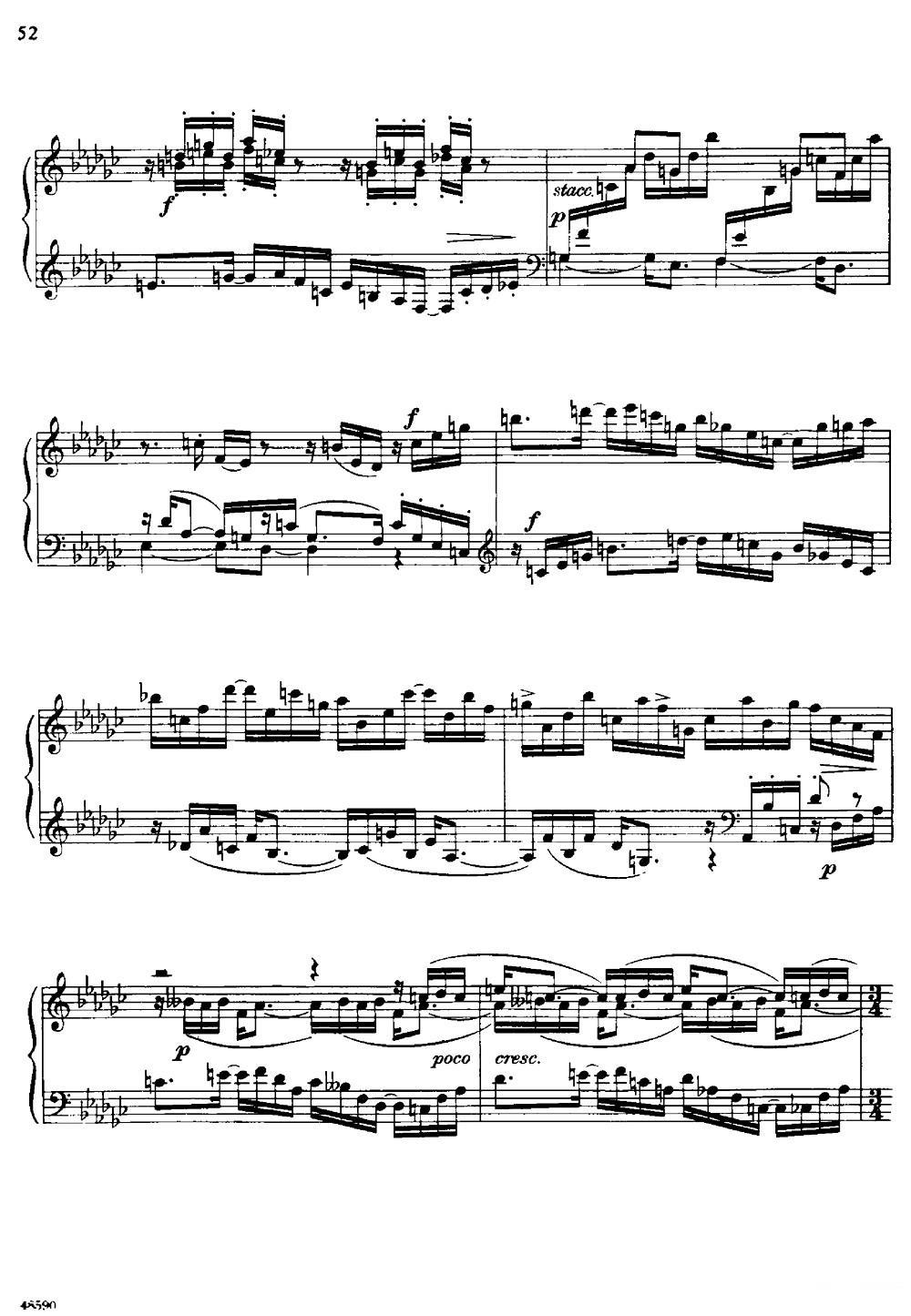 降e小调钢琴奏鸣曲 op.26 v.4 -  简谱第2页