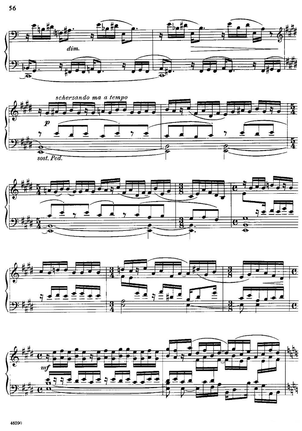 降e小调钢琴奏鸣曲 op.26 v.4 -  简谱第4页