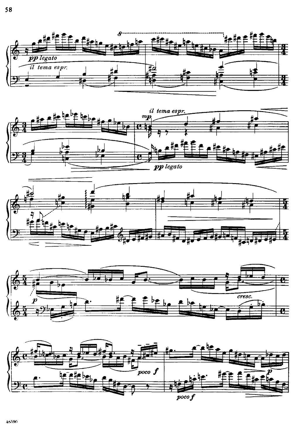 降e小调钢琴奏鸣曲 op.26 v.4 -  简谱第5页