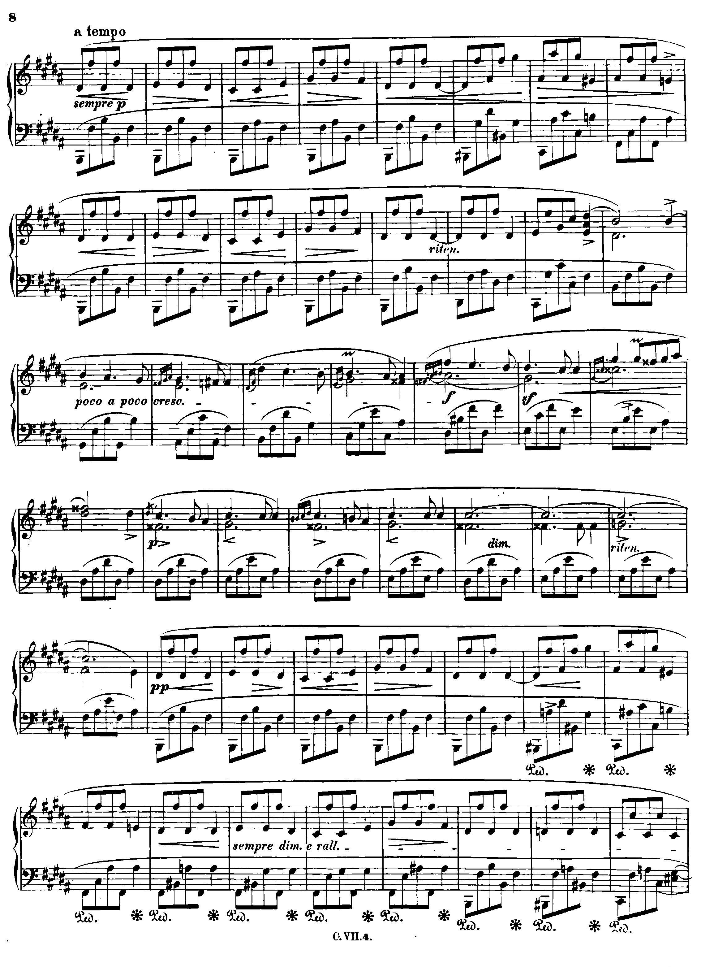 b小调钢琴谐谑曲Op.20（第一号） -  简谱第4页