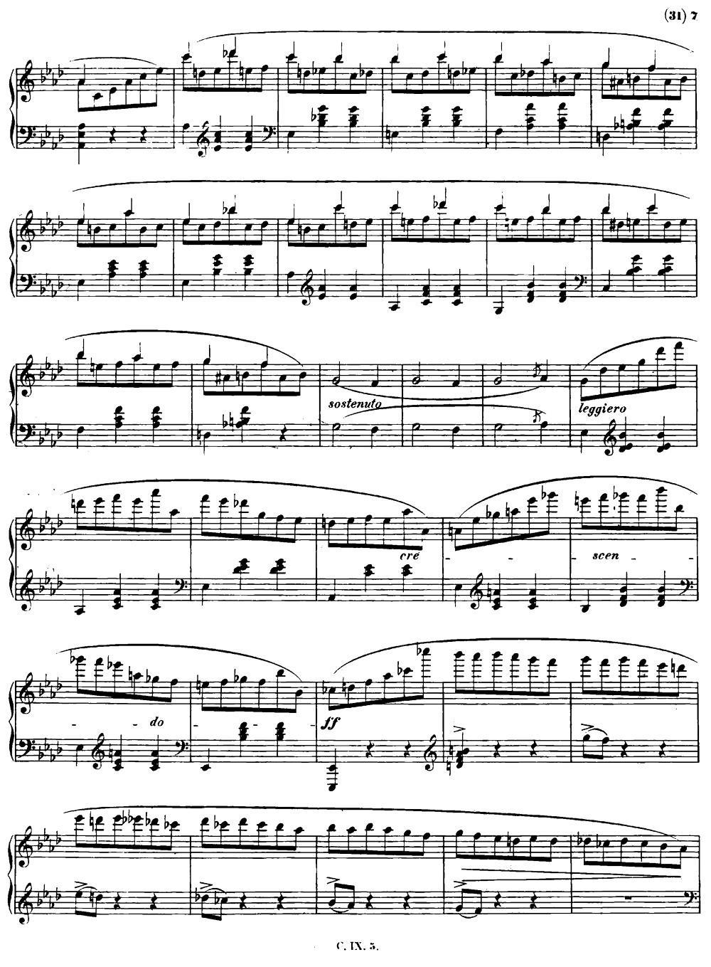 降A大调圆舞曲Op.42 -  简谱第10页
