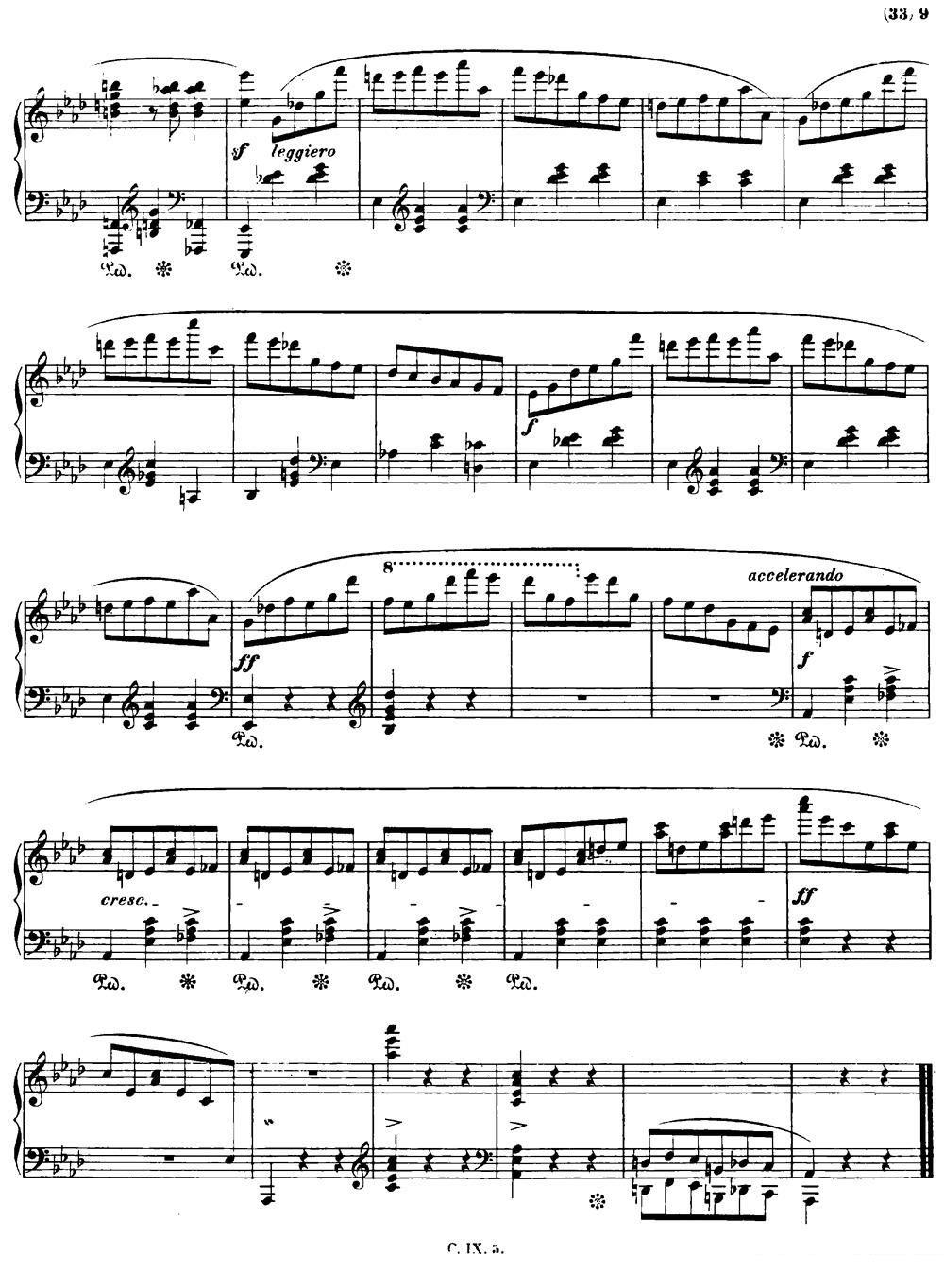 降A大调圆舞曲Op.42 -  简谱第12页