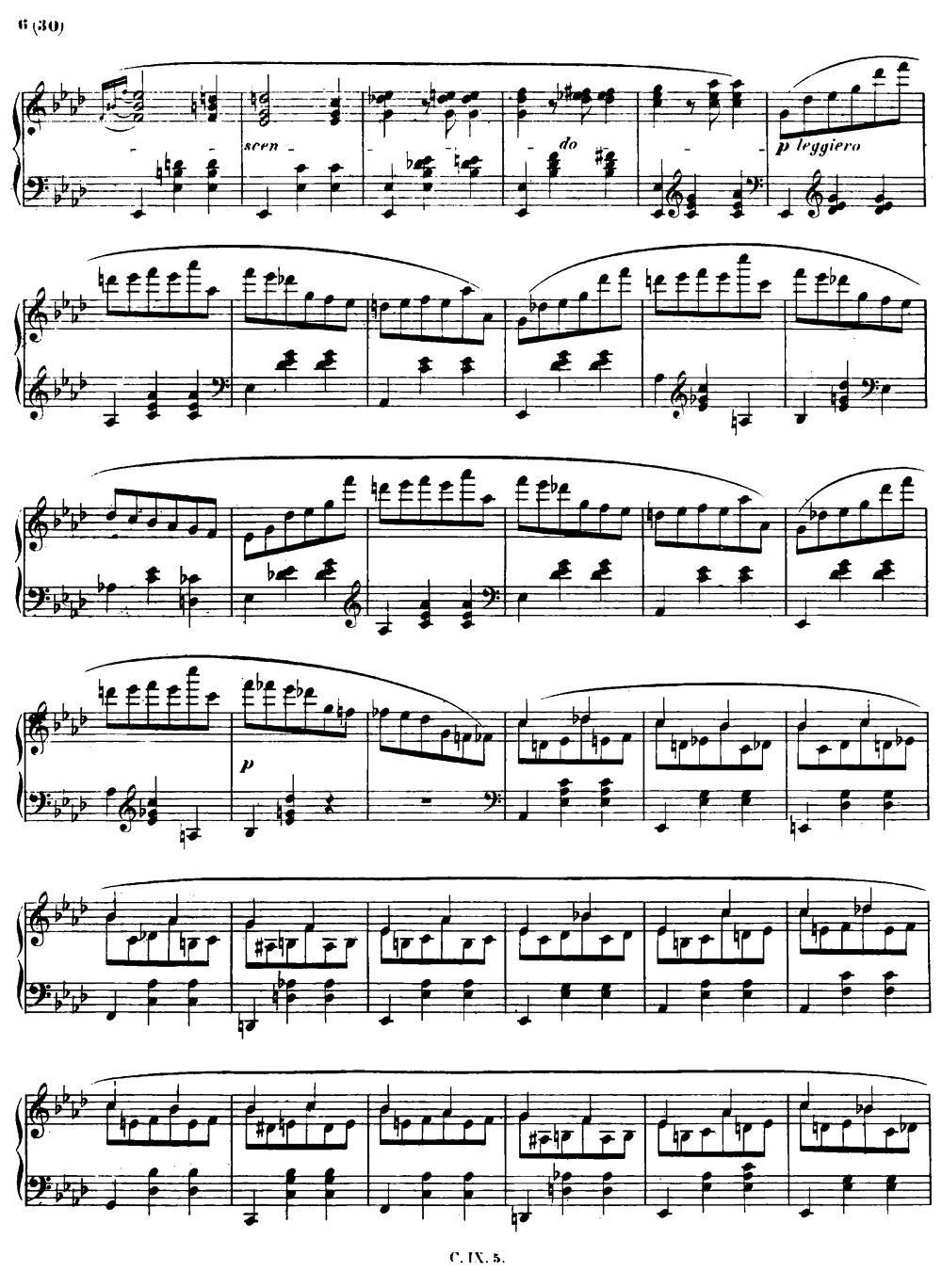降A大调圆舞曲Op.42 -  简谱第3页