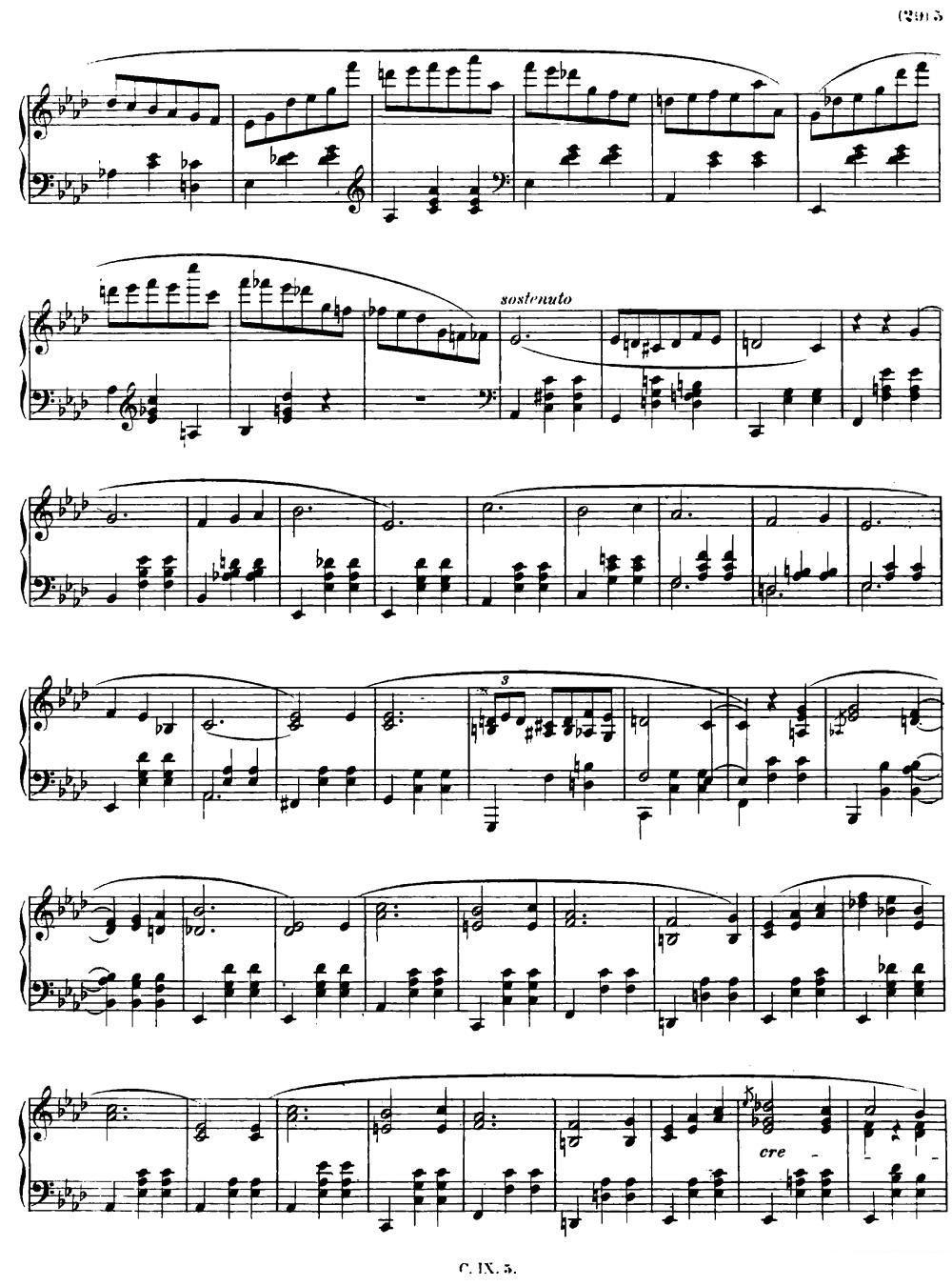 降A大调圆舞曲Op.42 -  简谱第8页
