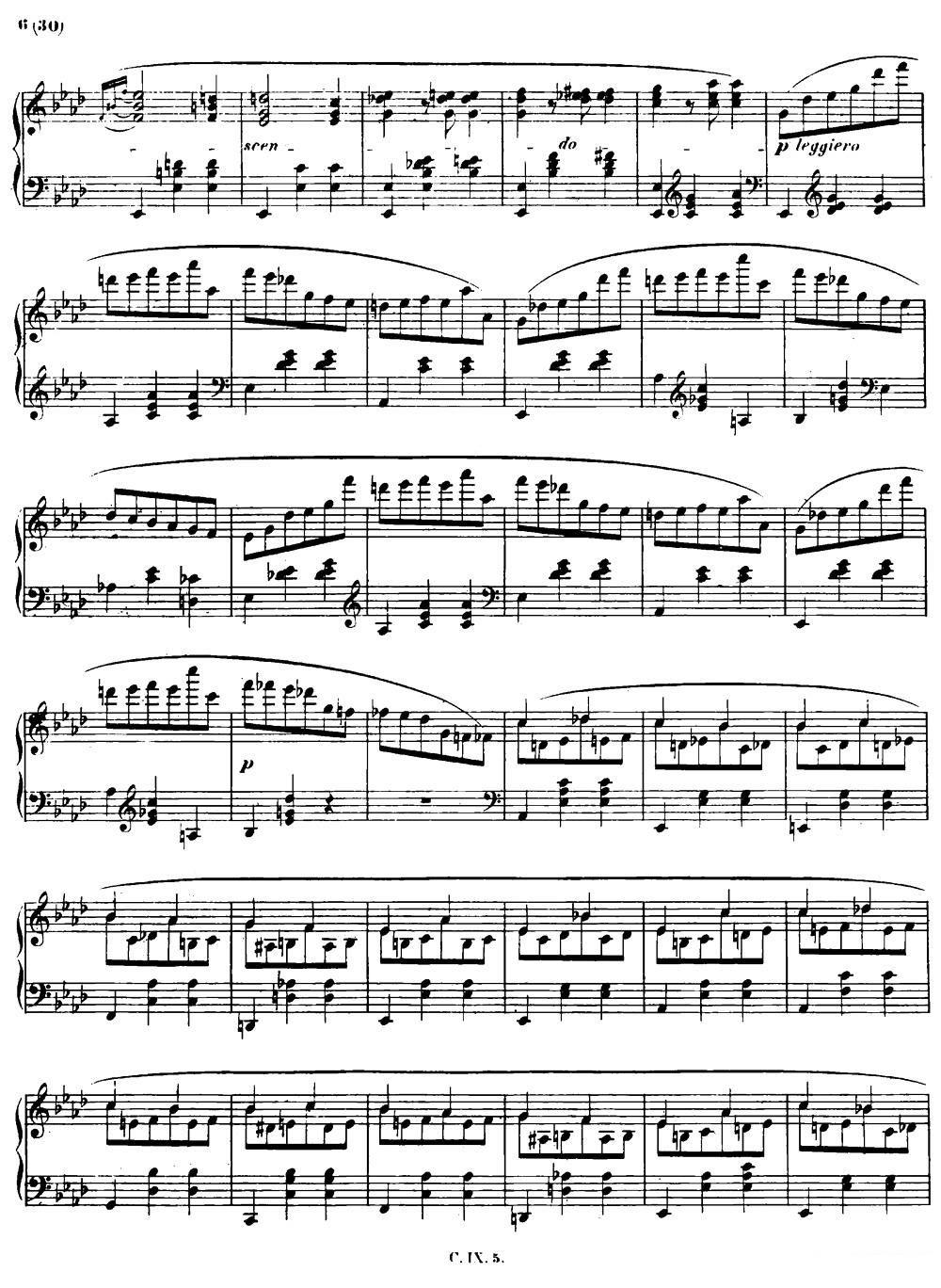 降A大调圆舞曲Op.42 -  简谱第9页