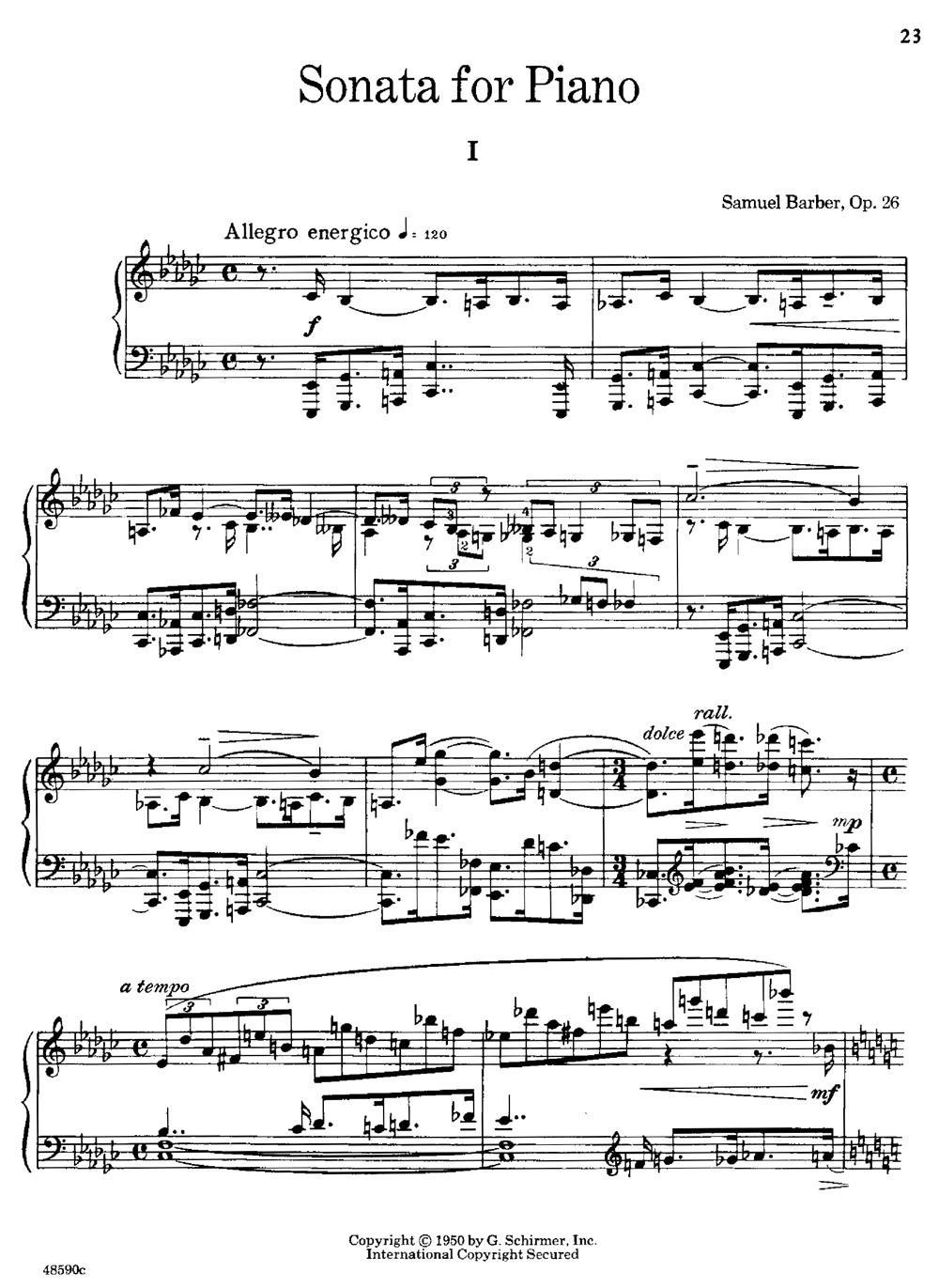 降e小调钢琴奏鸣曲 Op.26 v.1 -  简谱第1页