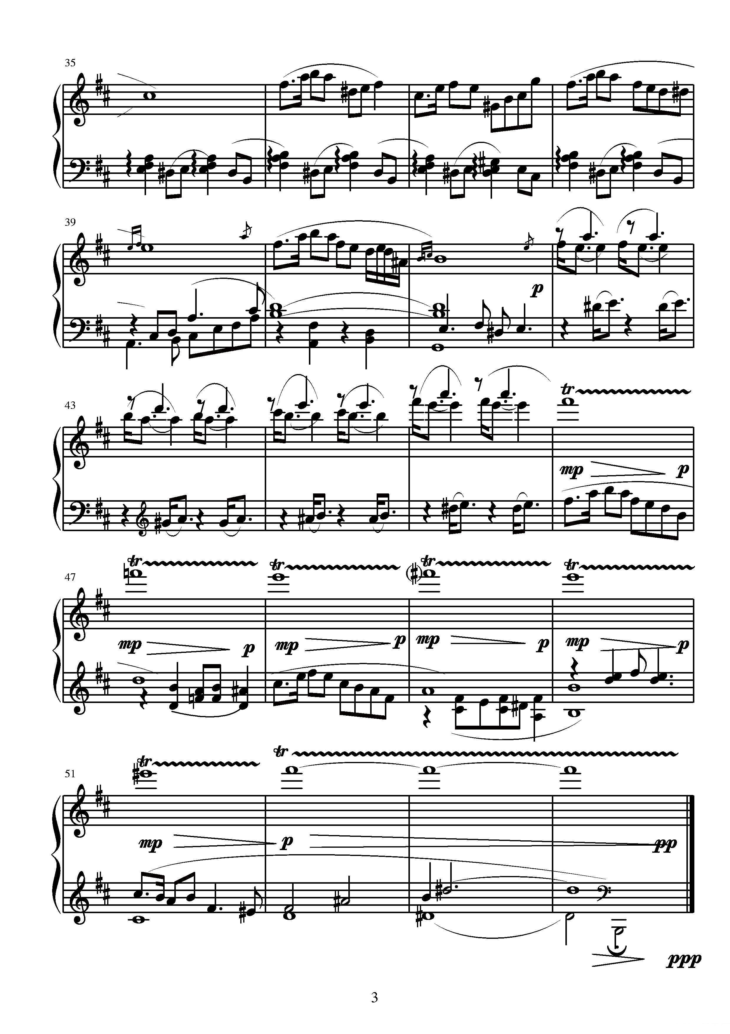 第四钢琴奏鸣曲（第三乐章） -  简谱第3页