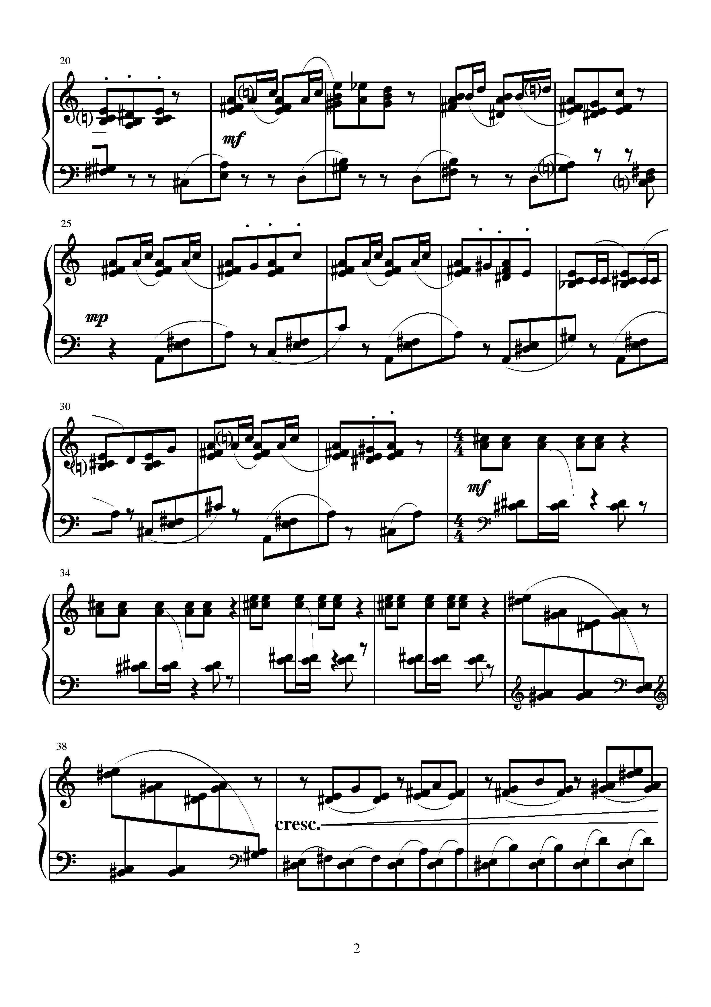 第四钢琴奏鸣曲（第三乐章） -  简谱第5页