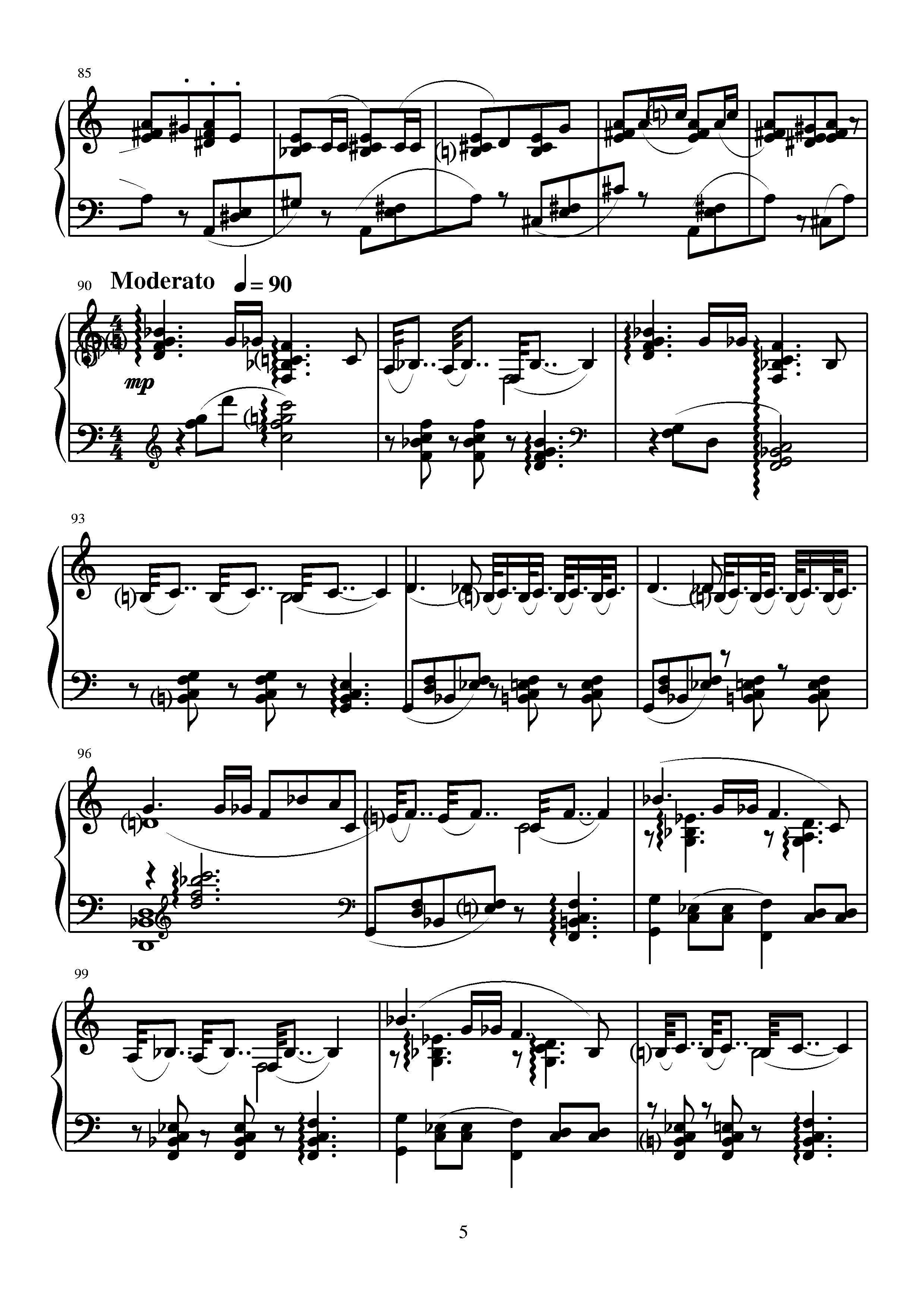 第四钢琴奏鸣曲（第三乐章） -  简谱第8页