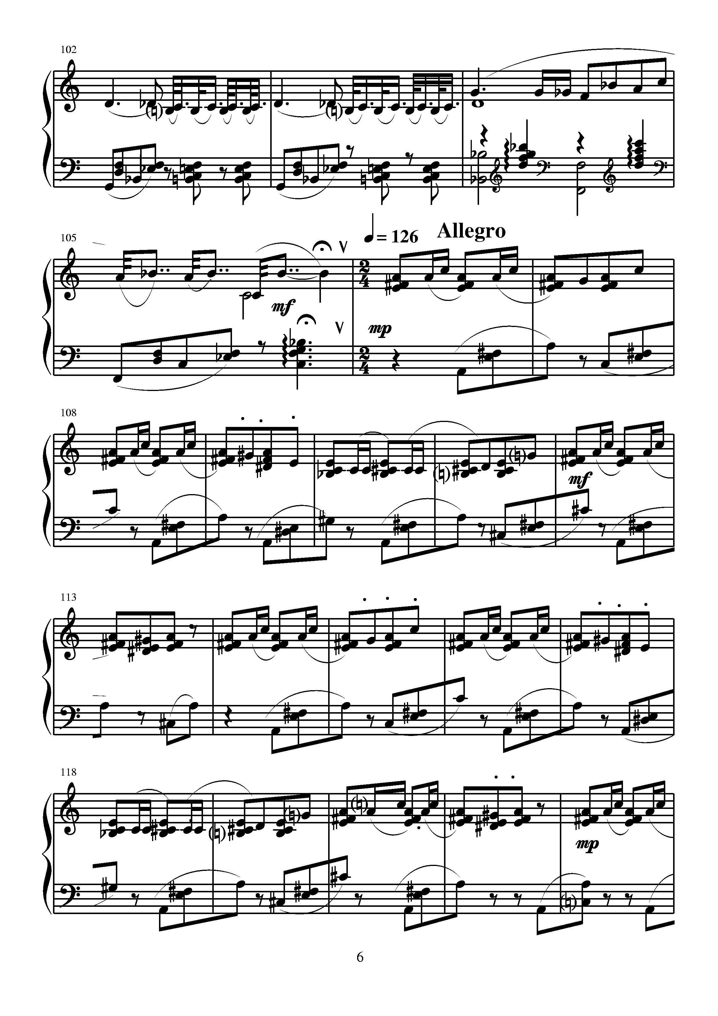 第四钢琴奏鸣曲（第三乐章） -  简谱第9页