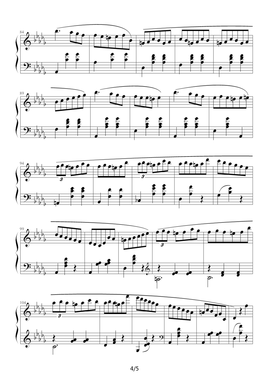 小犬圆舞曲 -  简谱第4页