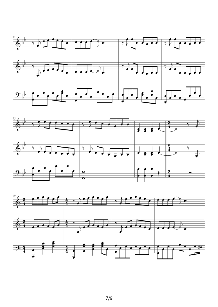 周杰伦作曲：安静（钢琴伴奏谱） -  简谱第4页
