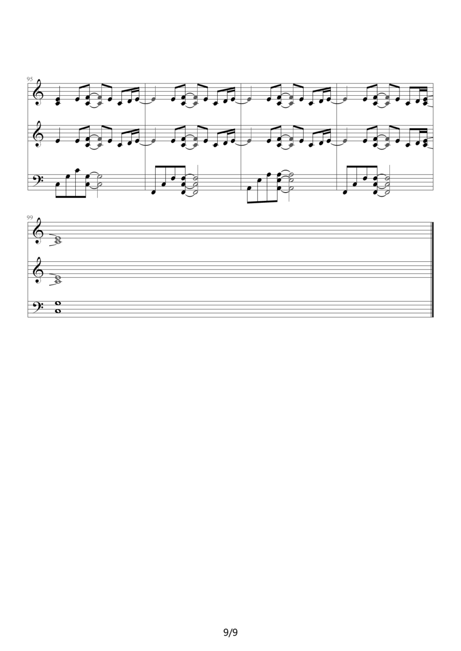 周杰伦作曲：安静（钢琴伴奏谱） -  简谱第7页