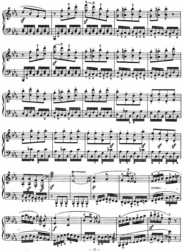 SONATE（第十三钢琴奏鸣曲-Op.27 No.1） -  简谱第10页