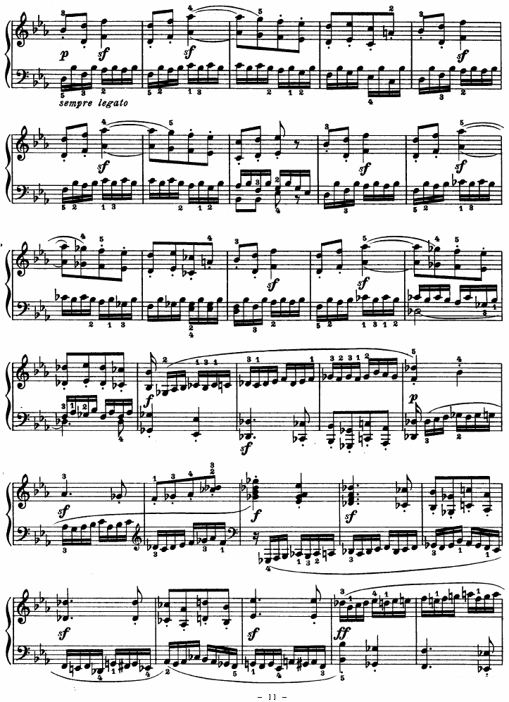 SONATE（第十三钢琴奏鸣曲-Op.27 No.1） -  简谱第11页