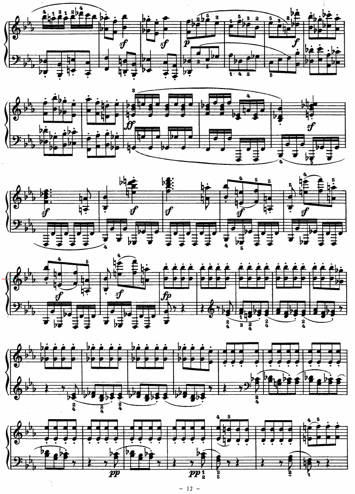 SONATE（第十三钢琴奏鸣曲-Op.27 No.1） -  简谱第12页