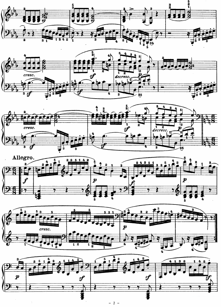 SONATE（第十三钢琴奏鸣曲-Op.27 No.1） -  简谱第2页