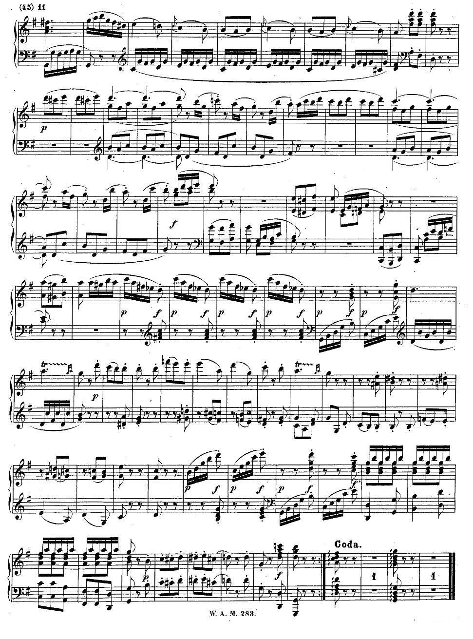 G大调第五钢琴奏鸣曲 KV.283 -  简谱第10页