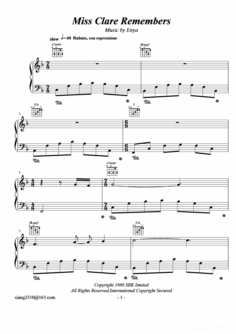 Miss Clare Remembers -  简谱第3页