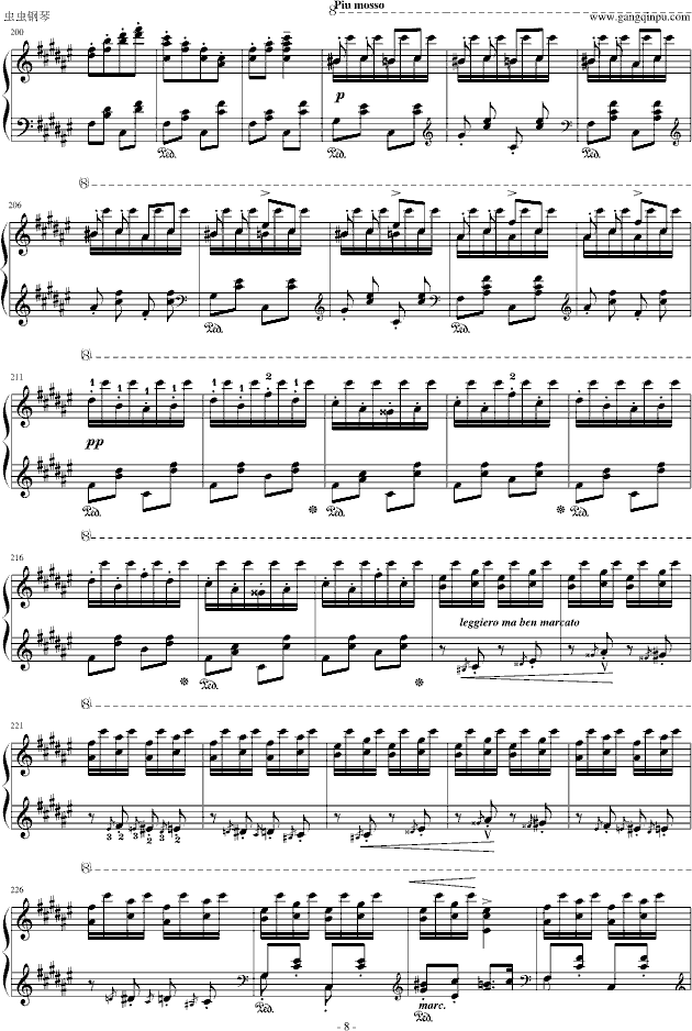 匈牙利狂想曲第2号 -  简谱第8页