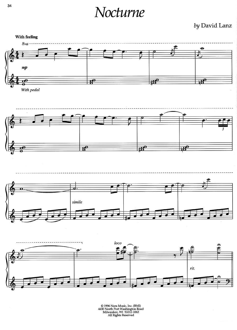 Nocturne -  简谱第1页
