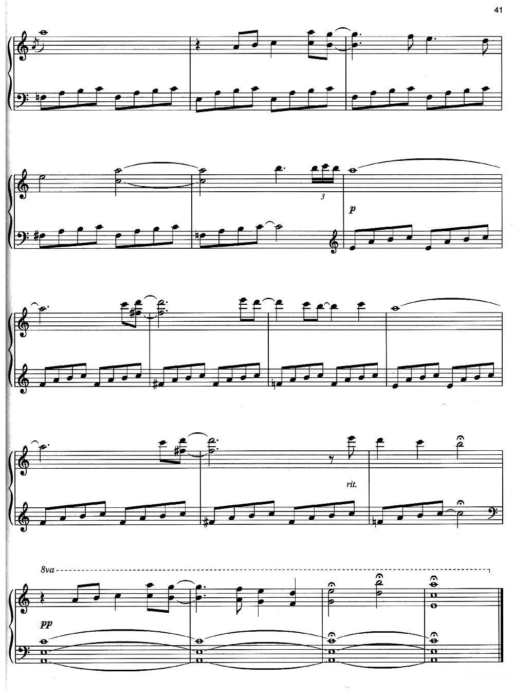 Nocturne -  简谱第8页