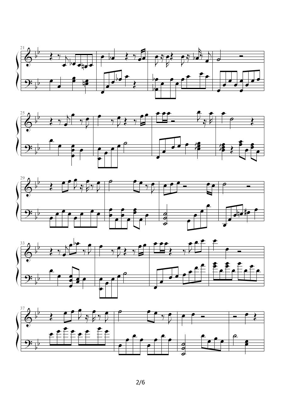 电视剧《谍战之特殊较量》主题曲：你是我的天使 -  简谱第2页
