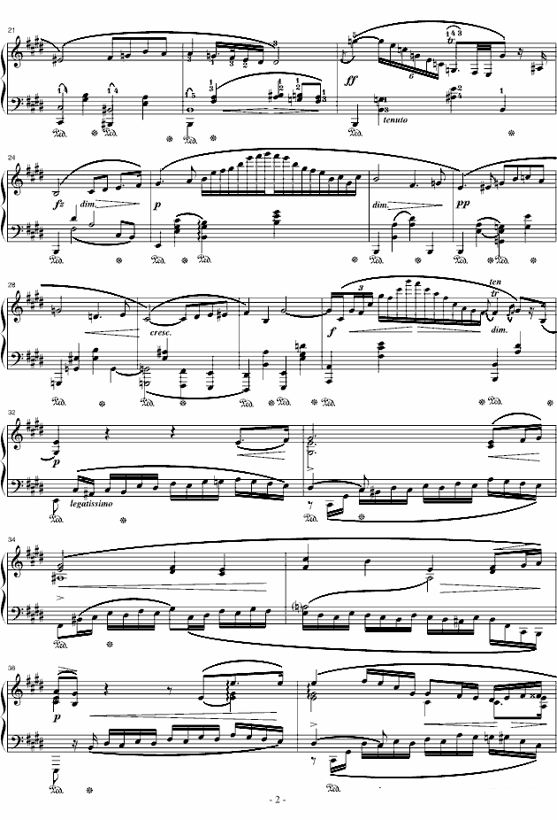 降E大调夜曲（op.62-2） -  简谱第2页
