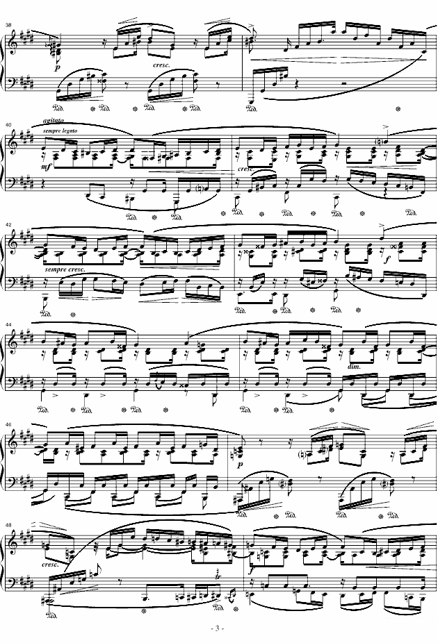 降E大调夜曲（op.62-2） -  简谱第3页
