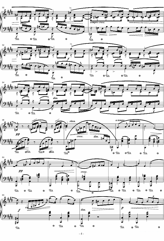 降E大调夜曲（op.62-2） -  简谱第4页