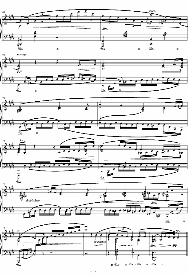 降E大调夜曲（op.62-2） -  简谱第5页