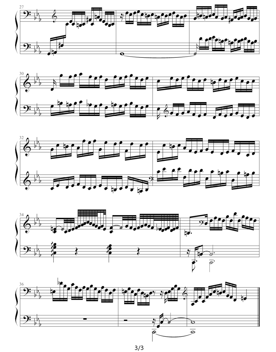 c小调前奏曲 -  简谱第6页