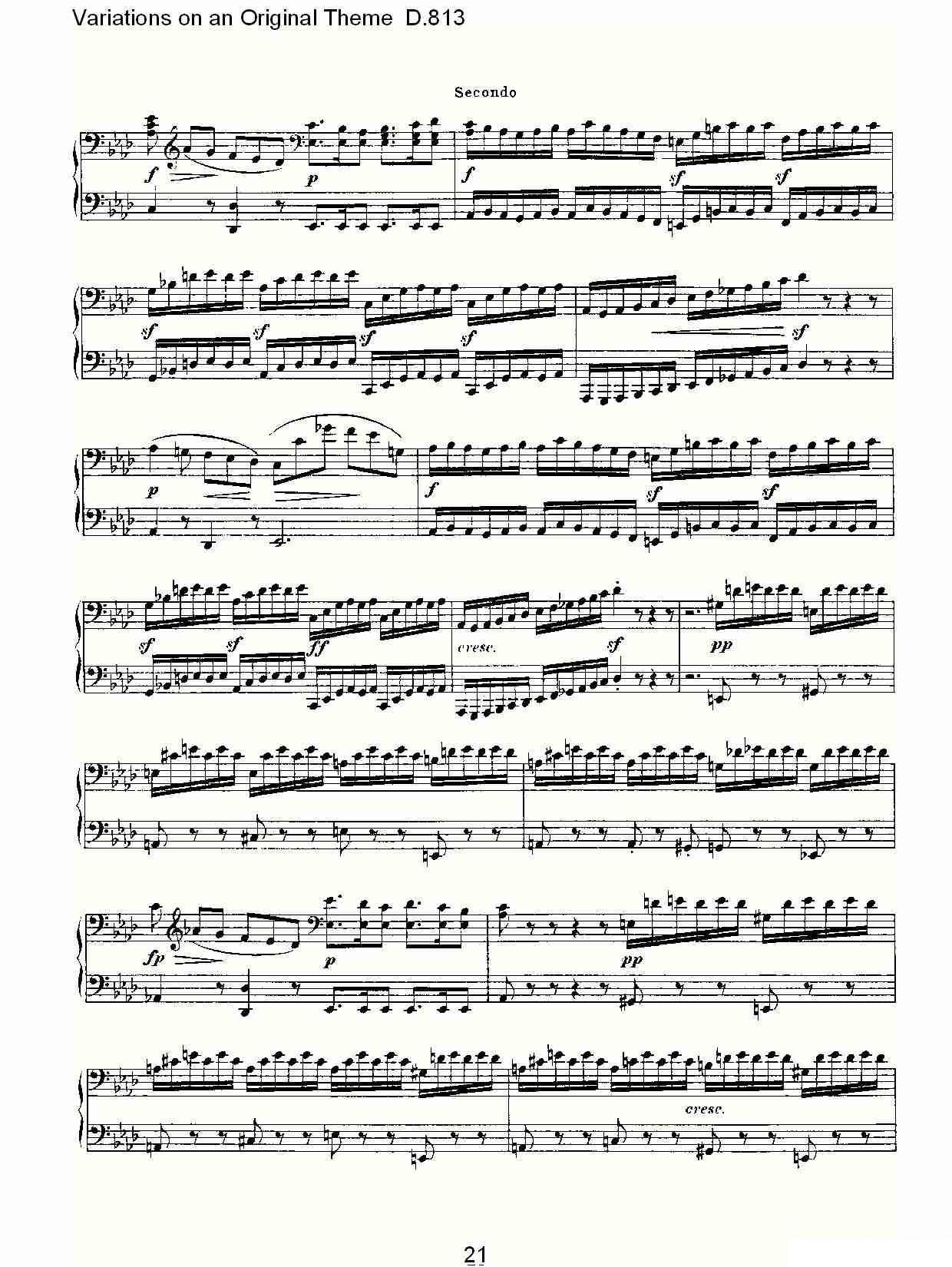 Variations on an Original Theme D.813（原生态主题变鸣曲 D.） -  简谱第5页