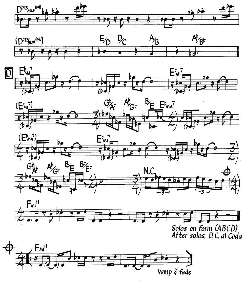 爵士钢琴曲：Monkeys Uncle (Bass) -  简谱第2页