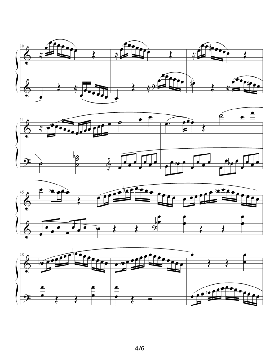 奏鸣曲 Sonatas K.545（Mozart 制谱版） -  简谱第4页