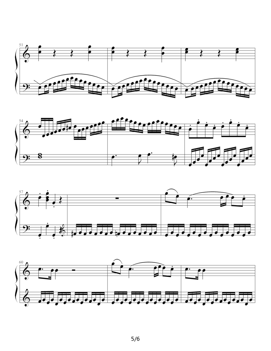 奏鸣曲 Sonatas K.545（Mozart 制谱版） -  简谱第5页