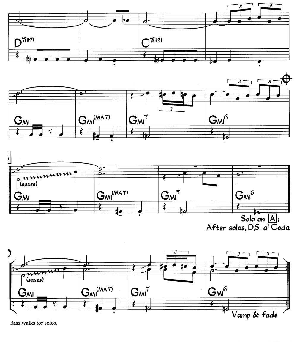 爵士钢琴曲：Blues For Yna Yna -  简谱第2页