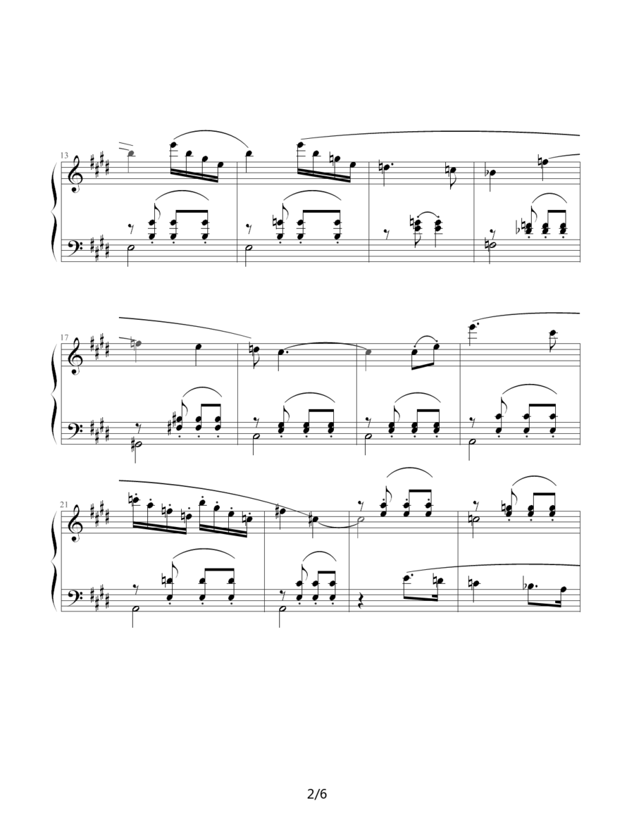 肖斯塔科维奇—前奏曲（10）：升c小调 -  简谱第2页