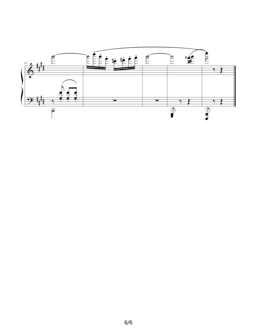 肖斯塔科维奇—前奏曲（10）：升c小调 -  简谱第6页